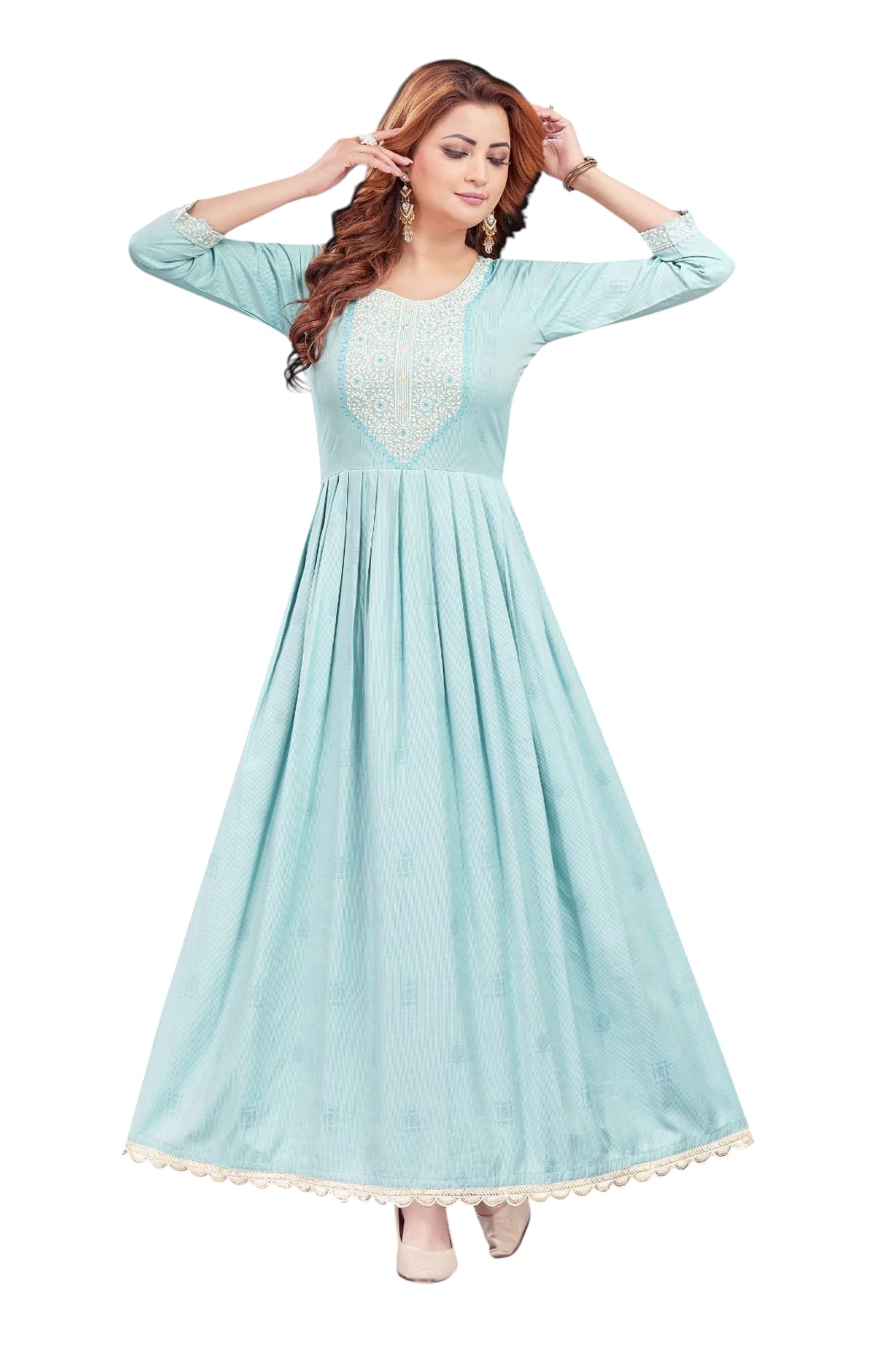 π Pastel Blue gownβ Elegance in Every Flare π