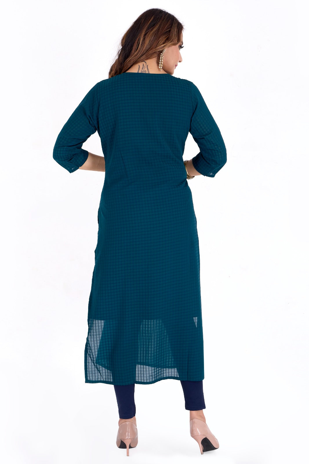 ✨ Elegant Dobi Silk Embroidered Kurti ✨