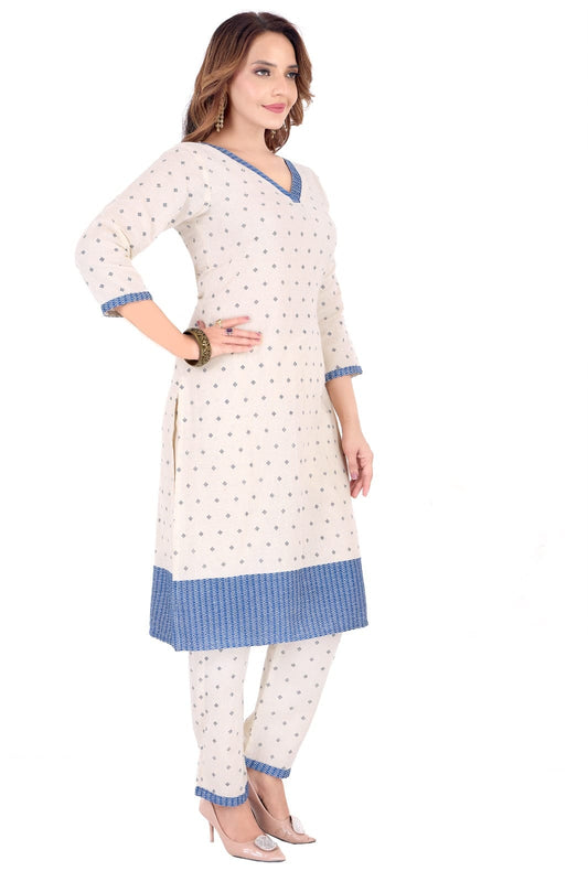 Graceful Jute Cotton Printed Suit Set