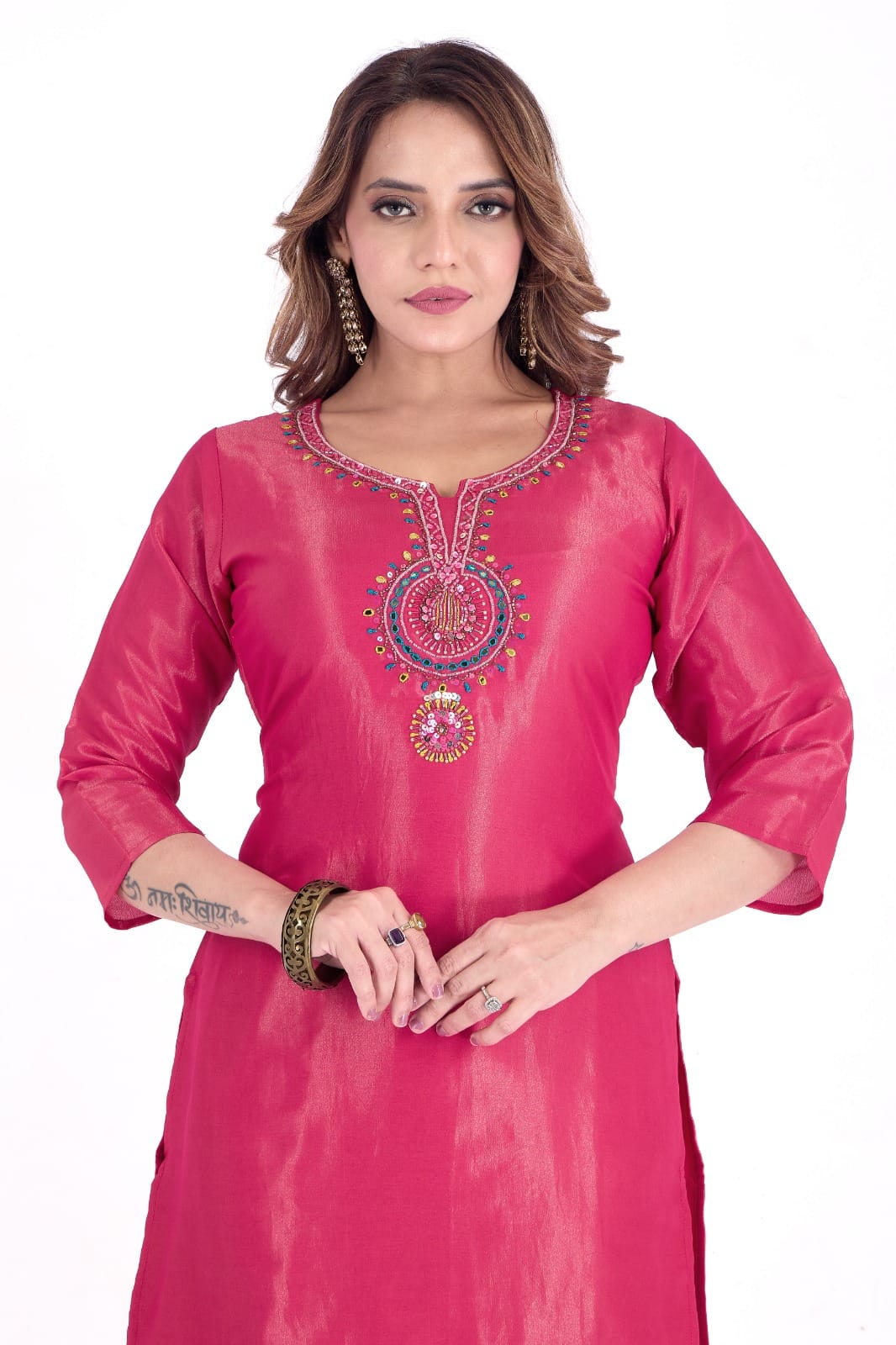 💖 Bold in Beauty – Fuchsia Sigara Silk 3-Piece Set 💖