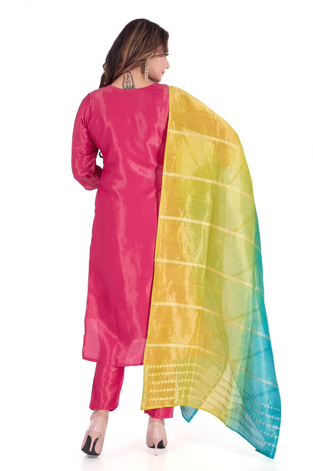 💖 Bold in Beauty – Fuchsia Sigara Silk 3-Piece Set 💖