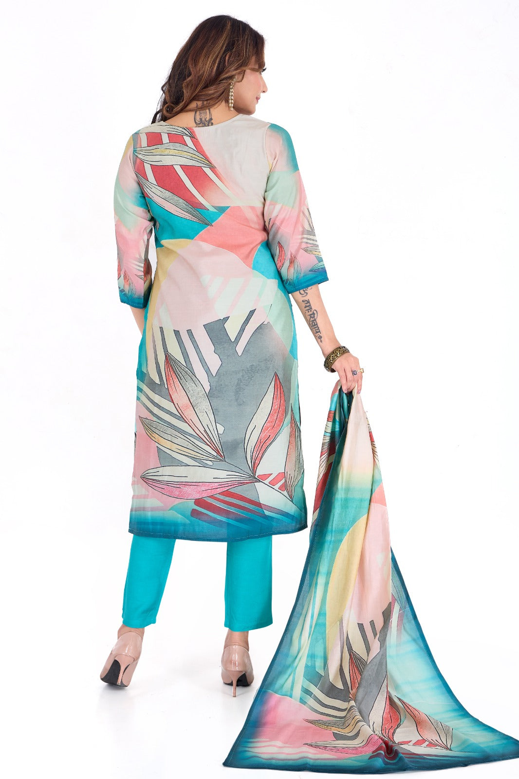 🌿 Pure Viscose 3-Piece Digital Print Suit Set 🌿