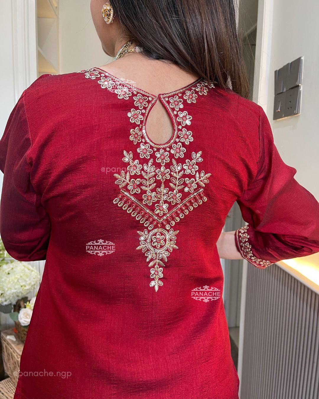 VICHITRA BLUMING Silk with kurti pant and duppta